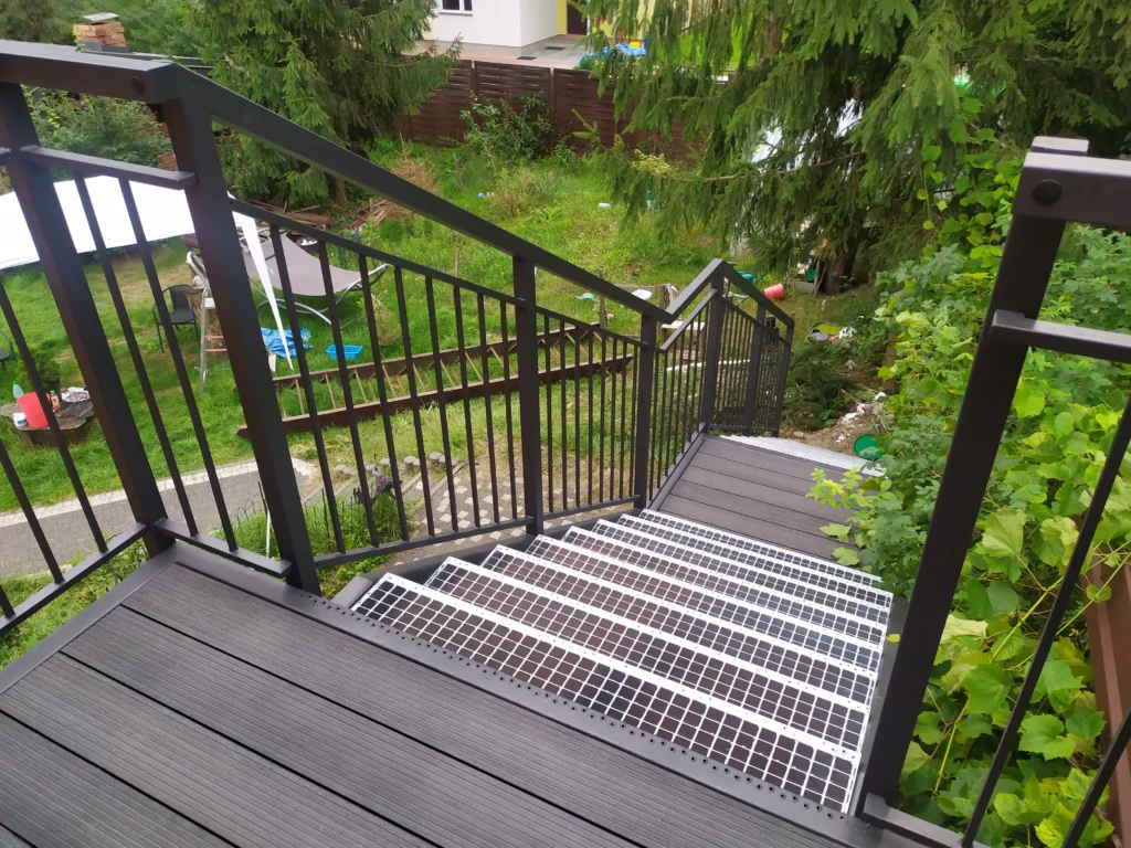 Steel stairs